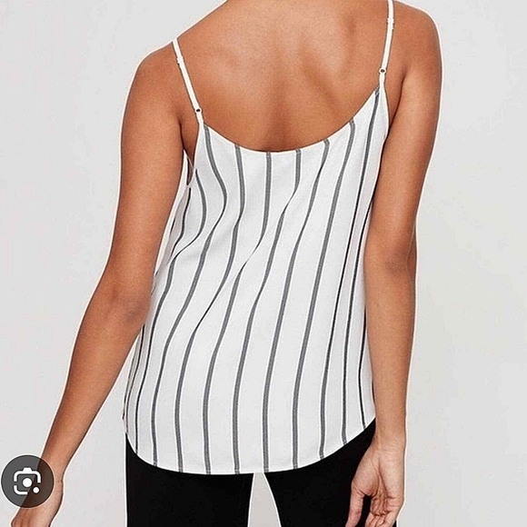 Babaton Everly Camisole Tank in Espace Striped White Black - Picture 2 of 7